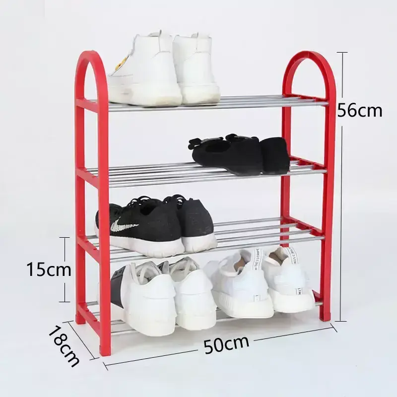 High Quality Easy To Assemble shoe shelf organizer Space Saving 4 Tier Shoe Rack