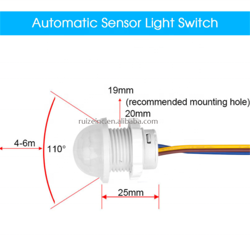 Mini Closet PIR Sensor Detector Smart Switch 110V 220V LED PIR Infrared Motion Sensor Detection Automatic Sensor Light Switch