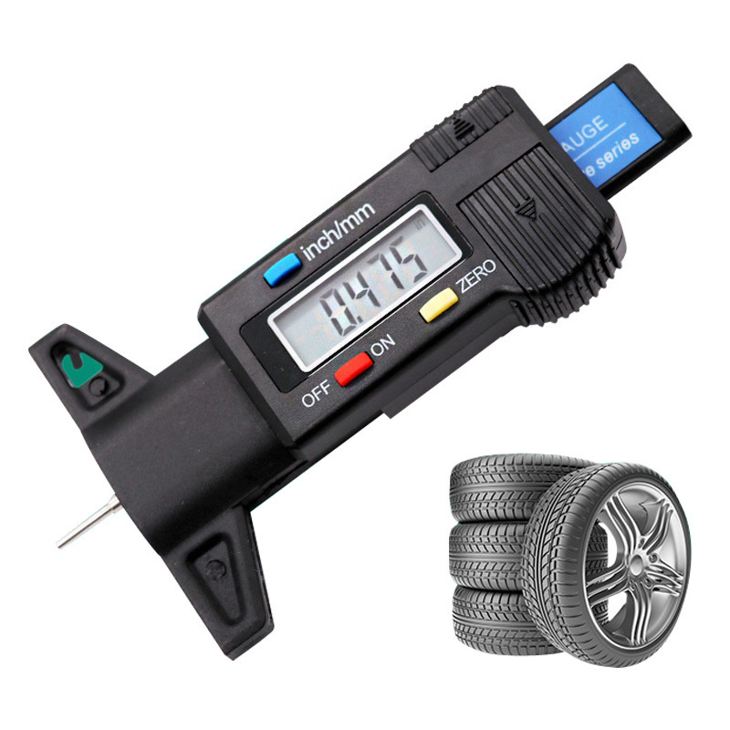 0-25.4/0.01MM Digital Car Tyre Tire Tread Depth Gauge Meter Auto Tire Wear Detection Measuring Tool Caliper Thickness Gauges