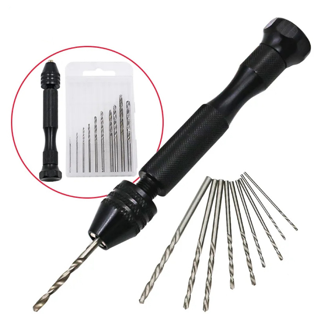 10Pcs 0.8-3.0mm HSS Twist Drill Bit Set For Rotary Tool Straight Shank Mini Drill Bit Set Hand Tools