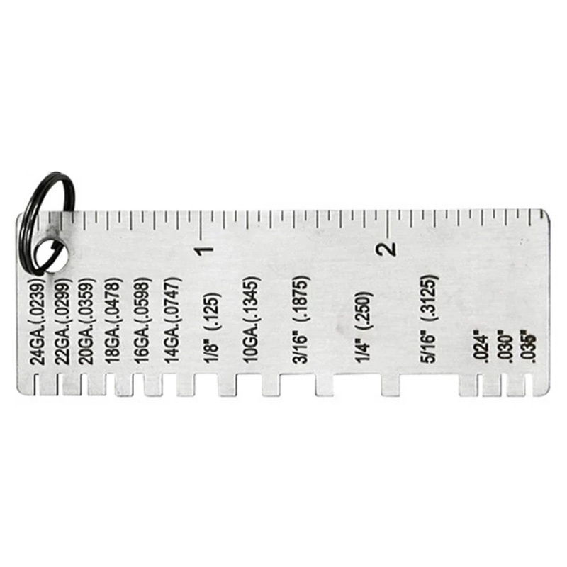 Stainless Steel Thickness Gauge Weld Inspection Ruler Welding Seam Gauge Caliper Wire/Metal Sheet Measuring Tools