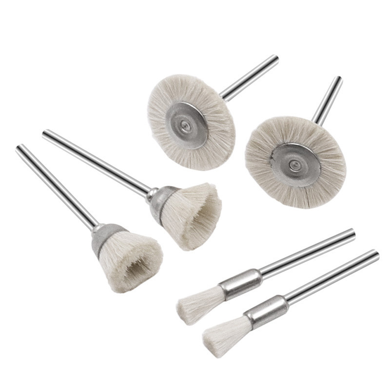 3mm Handle Wool Cotton Polishing Brushes Polishers For Rotary Tools Jewelry Buffing Jade Silver Jewelry Polishing Wheel