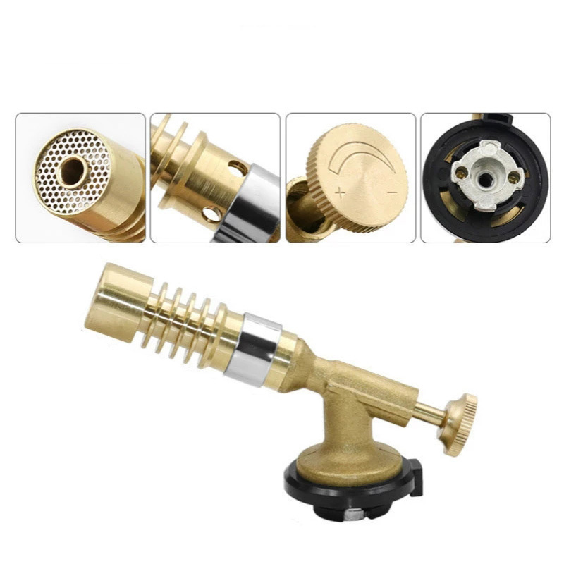 1300 Degree Ignition Flame Butane Gas Burner Gun For Outdoor Camping Picnic BBQ Welding Flame Gas Torch Cooking Flame Gun