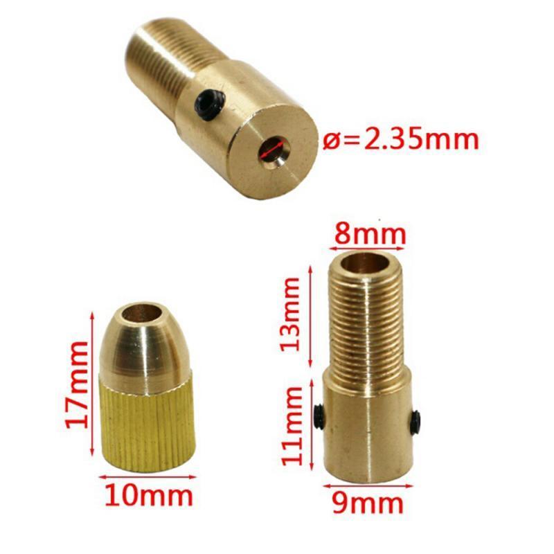 2/2.35/3.17/4.05/5.05mm Brass Dremel Rotary Tool Collet Mini Drill Chuck For Electric Motor Shaft Drill Bit Chuck Adapter Set