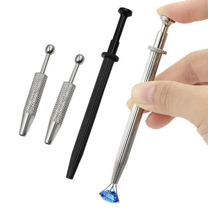 1 Pcs 3/4 Claws Jewelry Gem Beads Holder Pick-up Tool Diamond Gemstones Stone Prong Holder Tweezers Catcher Grabbers