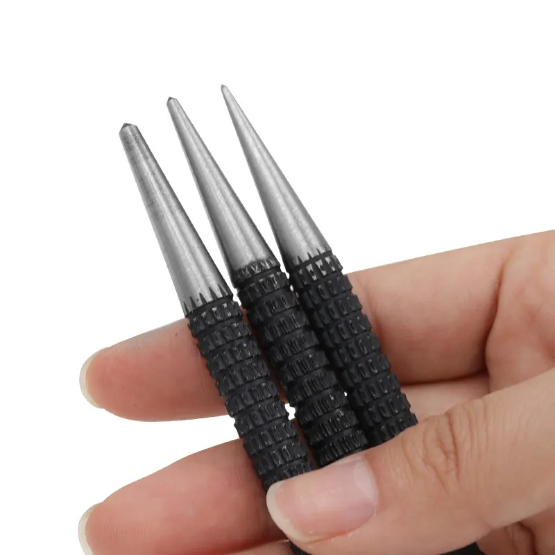 1.5mm 2.0mm 3.0mm Center Punch Universal Loading Positioner Woodworking Metal Drill High Carbon Steel Wood Marking Drilling Tool