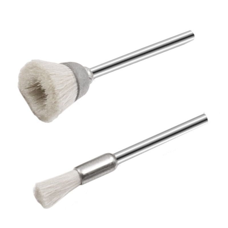 3mm Handle Wool Cotton Polishing Brushes Polishers For Rotary Tools Jewelry Buffing Jade Silver Jewelry Polishing Wheel