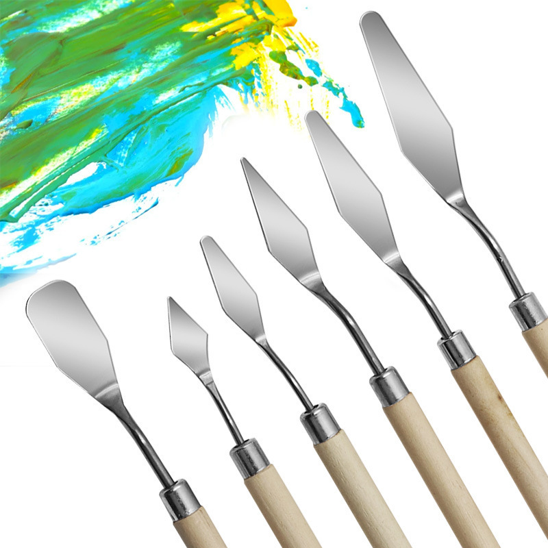 Stainless Steel Oil Painting Knives Artist Crafts Spatula Palette Knife Oil Painting Mixing Knife Scraper Art Tools