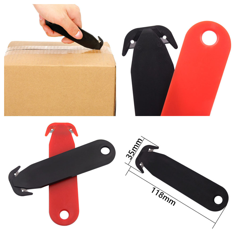 Safety Box Cutter Knife Stainless Steel Blade Utility Knife For Cutting Box Carton Tape Express Parcel Art Knife Package Opener