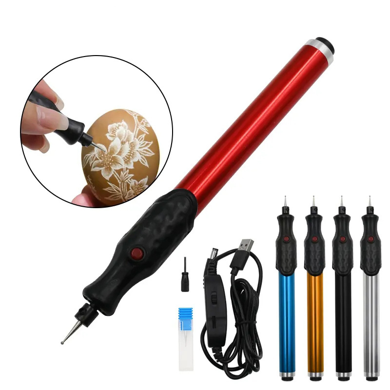 Mini Electric Engraving Pen +5V Power Cord DIY Miniature Carving Tool for Plastic Wood Metal Glass Stone