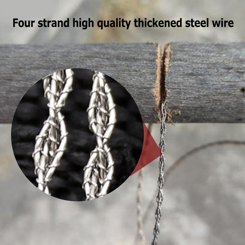 Outdoor Manual Steel Hand Wire Saw Survival Tools Hand Chain Saw Cutter Portable Travel Camping Emergency Gear Steel Wire Kits