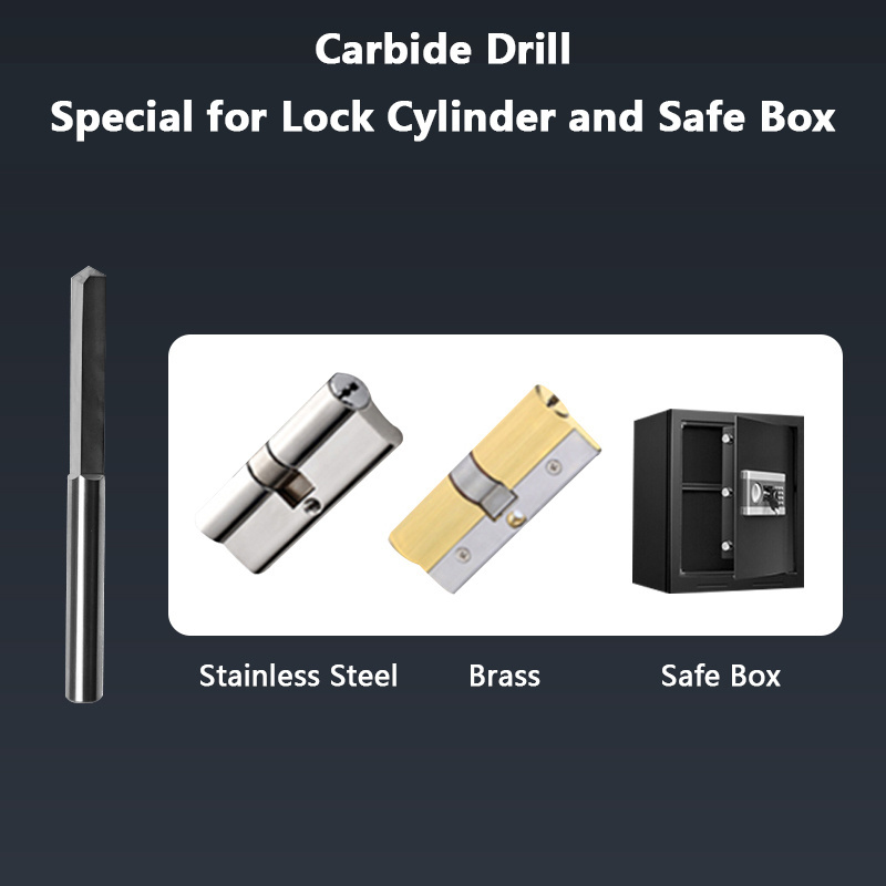 Brass and Steel Lock Cylinder Opener Safe Electric Drill Locksmith Lock Breaking Tool