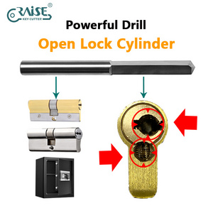 Brass and Steel Lock Cylinder Opener Safe Electric Drill Locksmith Lock Breaking Tool