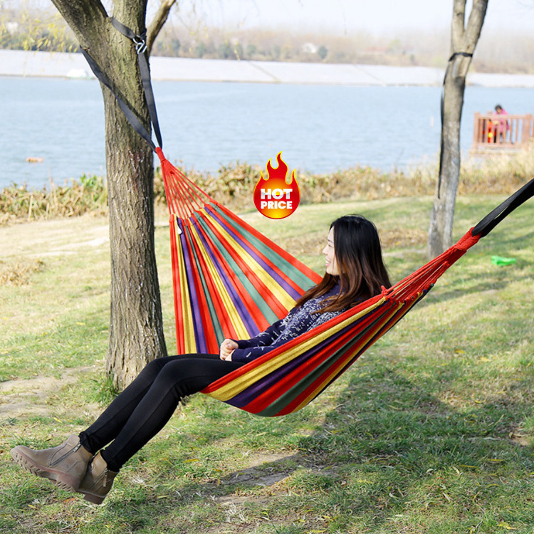 Factory direct  Portable Hammock Single or Double Hammock for Outdoor Hammock Straps