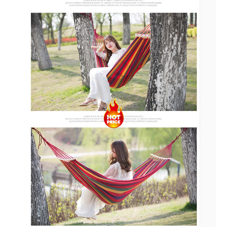 Cotton Hammock Large Soft Breathable Camping Hammock Holds Up to 660lbs