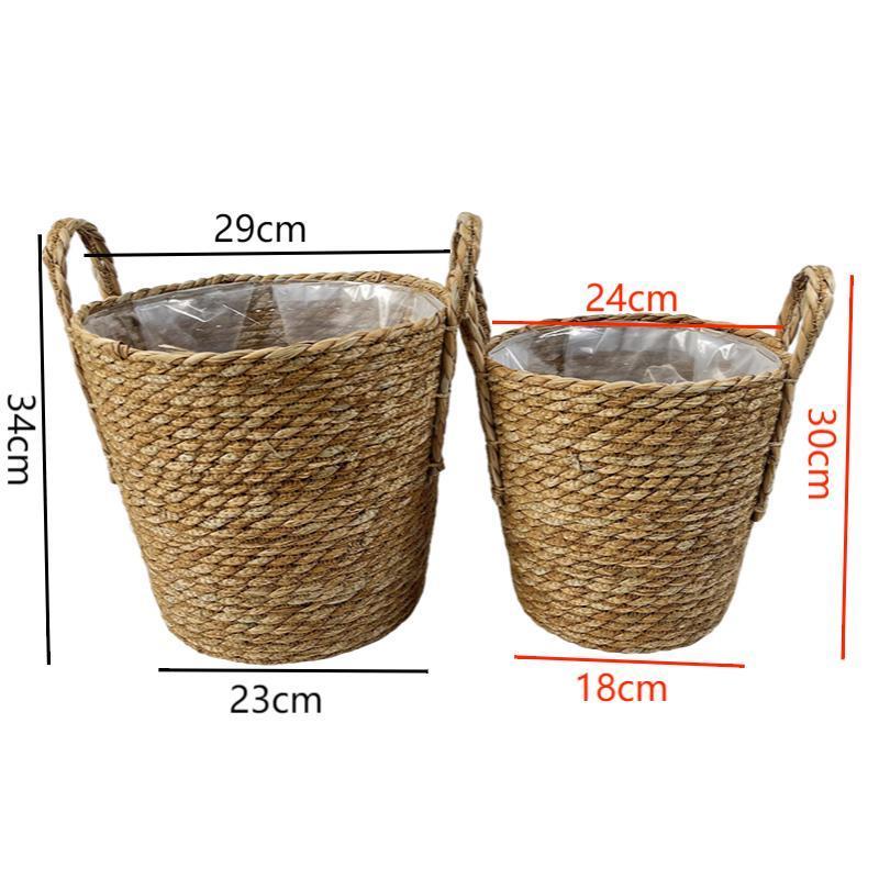 Foldable Handmade Rattan Woven Flower Basket Clothing Storage Basket Home Decoration Flower Basket