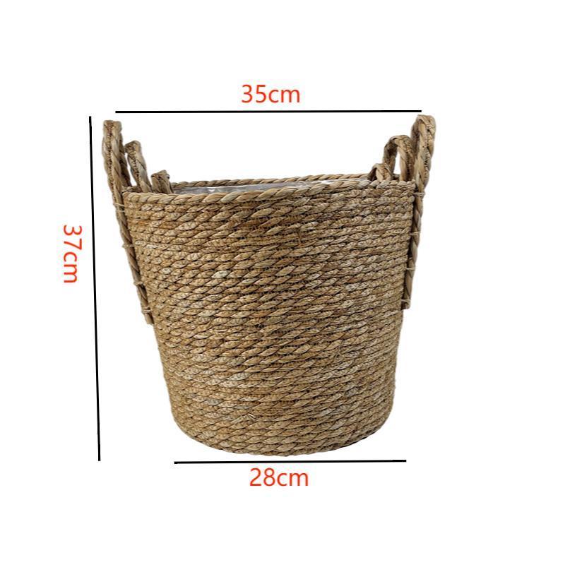 Foldable Handmade Rattan Woven Flower Basket Clothing Storage Basket Home Decoration Flower Basket