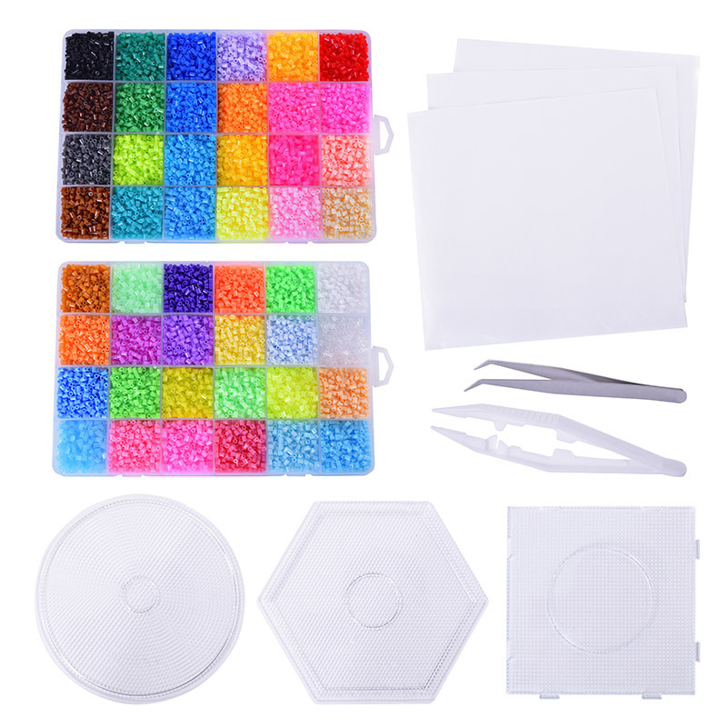 Wholesale Colorful DIY Educational Toy Kids Creative Mini Hama Beads Plastic Puzzle Perler Hama Beads Kit