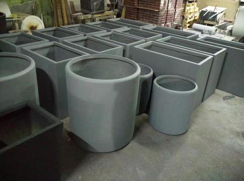 Big Cement Concrete Planter flower pot fiberglass  Molds for Outdoor Garden House Building Decoration