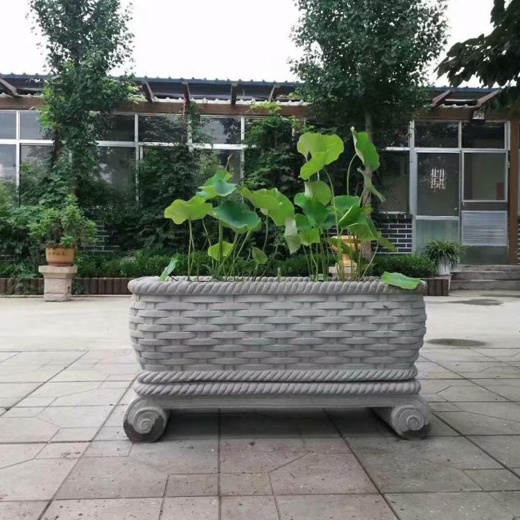 Precast garden decorative concrete large planter flower pot  fiberglass  molds for sale