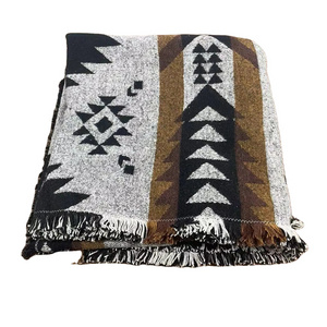 Wholesale price custom design fleece blanket southwest native indian aztec blanket