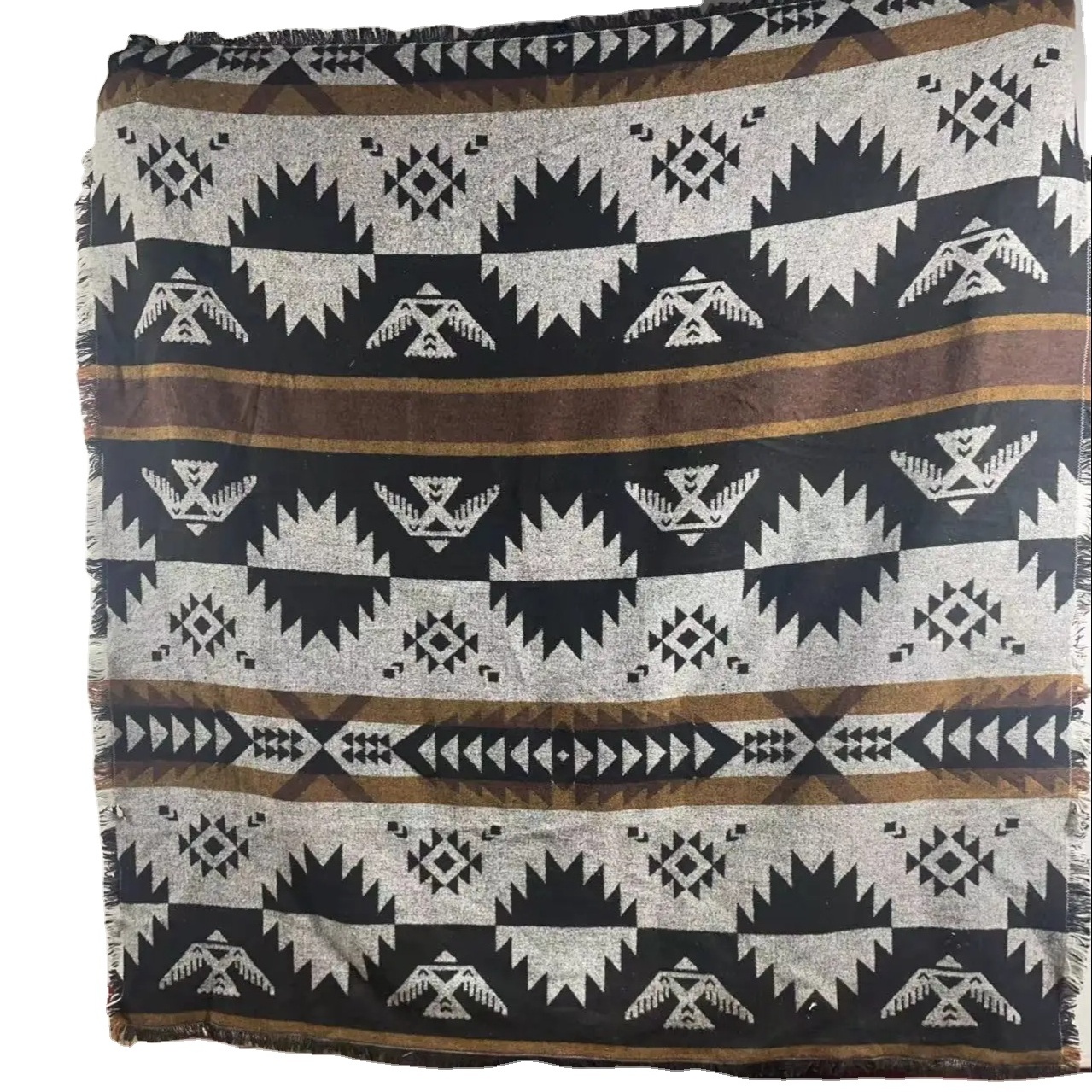 Wholesale price custom design fleece blanket southwest native indian aztec blanket