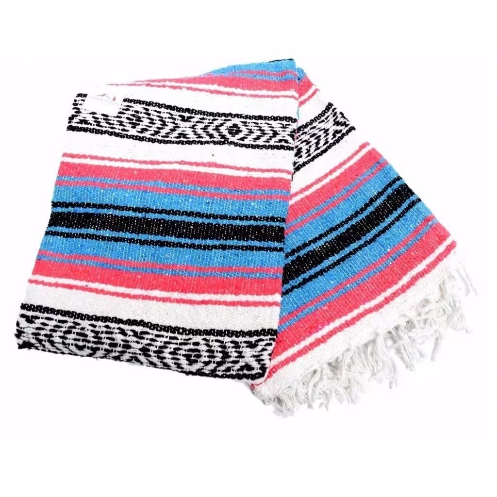 Wholesale Beaches Blankets Sample Available Cheap Custom Striped Bulk Woven Picnic Outdoor Mexican Falsa Blanket