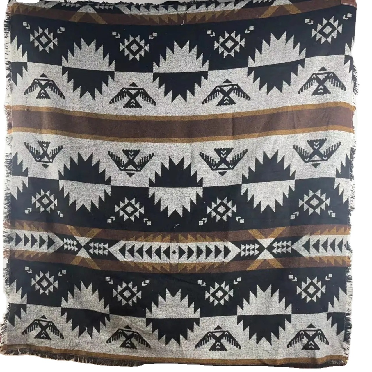 Wholesale price custom design fleece blanket southwest native indian aztec blanket