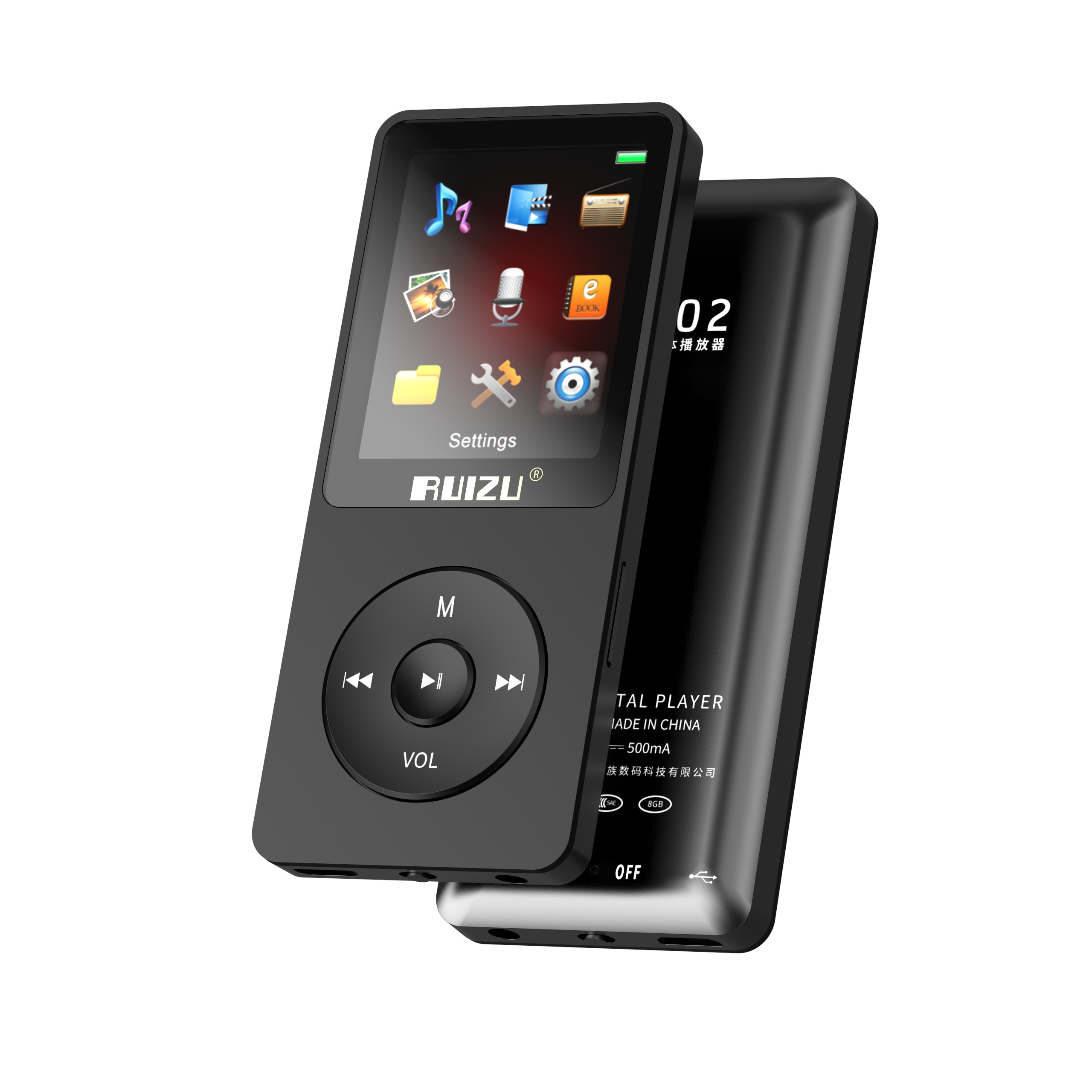 RUIZU X02 Original Factory Sport For Media Video Song Download Mp4 High Quality Sound With Voice Recorder MP3 Music Player