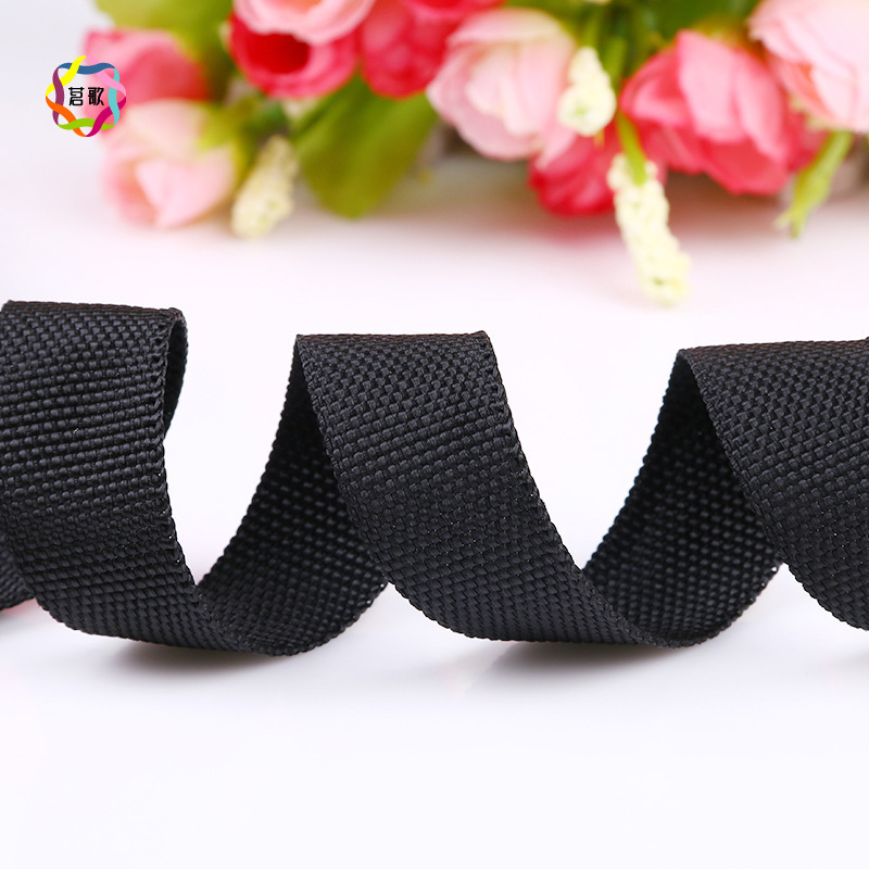 black pp belt packing Herringbone pattern tape polypropylene webbing for handbag strap