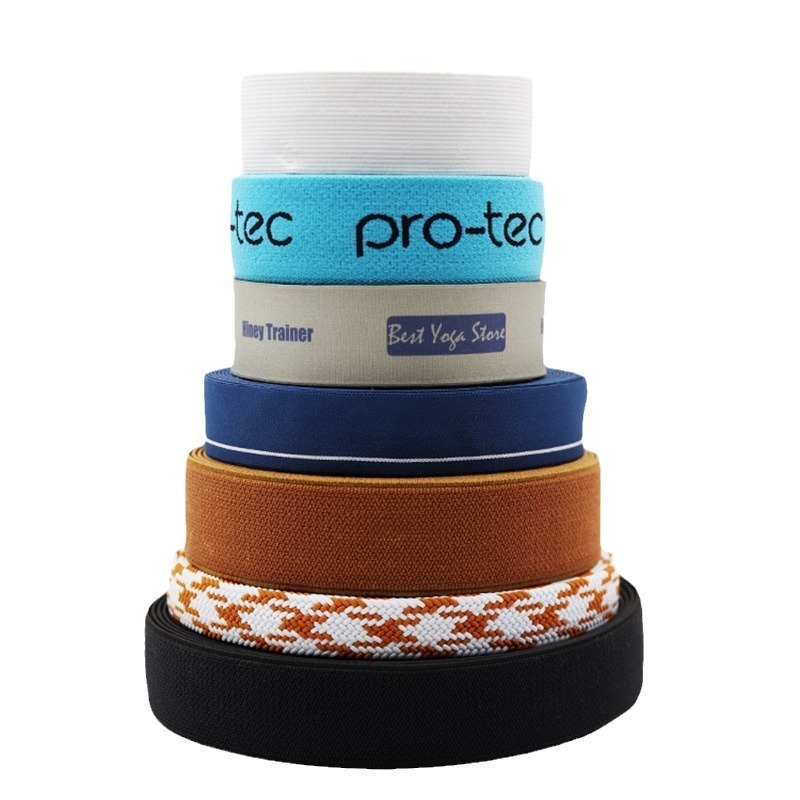 Polyester Webbing Custom Logo Webbing Custom Jacquard Elastic Band for Underwear Waistband