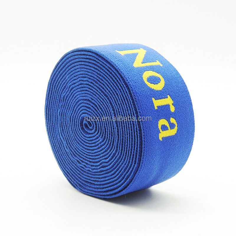 Polyester Webbing Custom Logo Webbing Custom Jacquard Elastic Band for Underwear Waistband