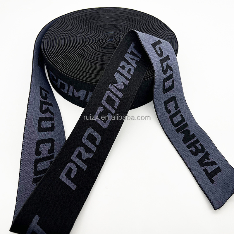 Polyester Webbing Custom Logo Webbing Custom Jacquard Elastic Band for Underwear Waistband