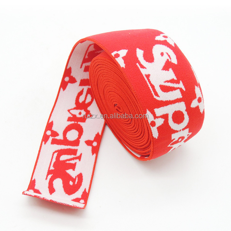 Polyester Webbing Custom Logo Webbing Custom Jacquard Elastic Band for Underwear Waistband