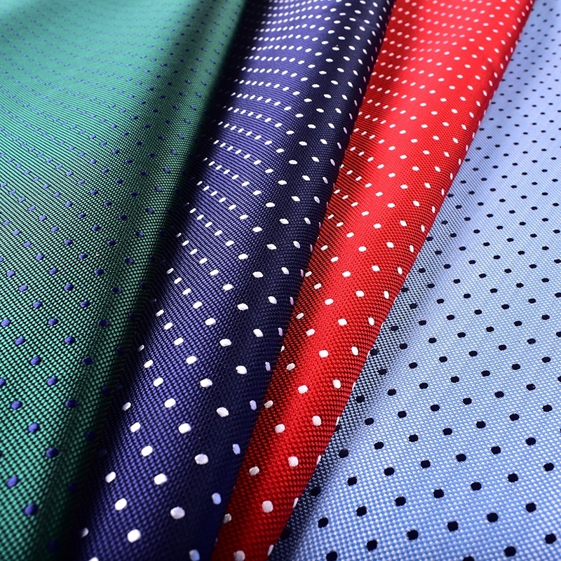 wholesale colorful polka dot microfiber polyester fabric for necktie