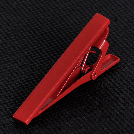 4.5cm Long 100% Brass Unique Sports Solid Color Tie Bar Men`s Clip