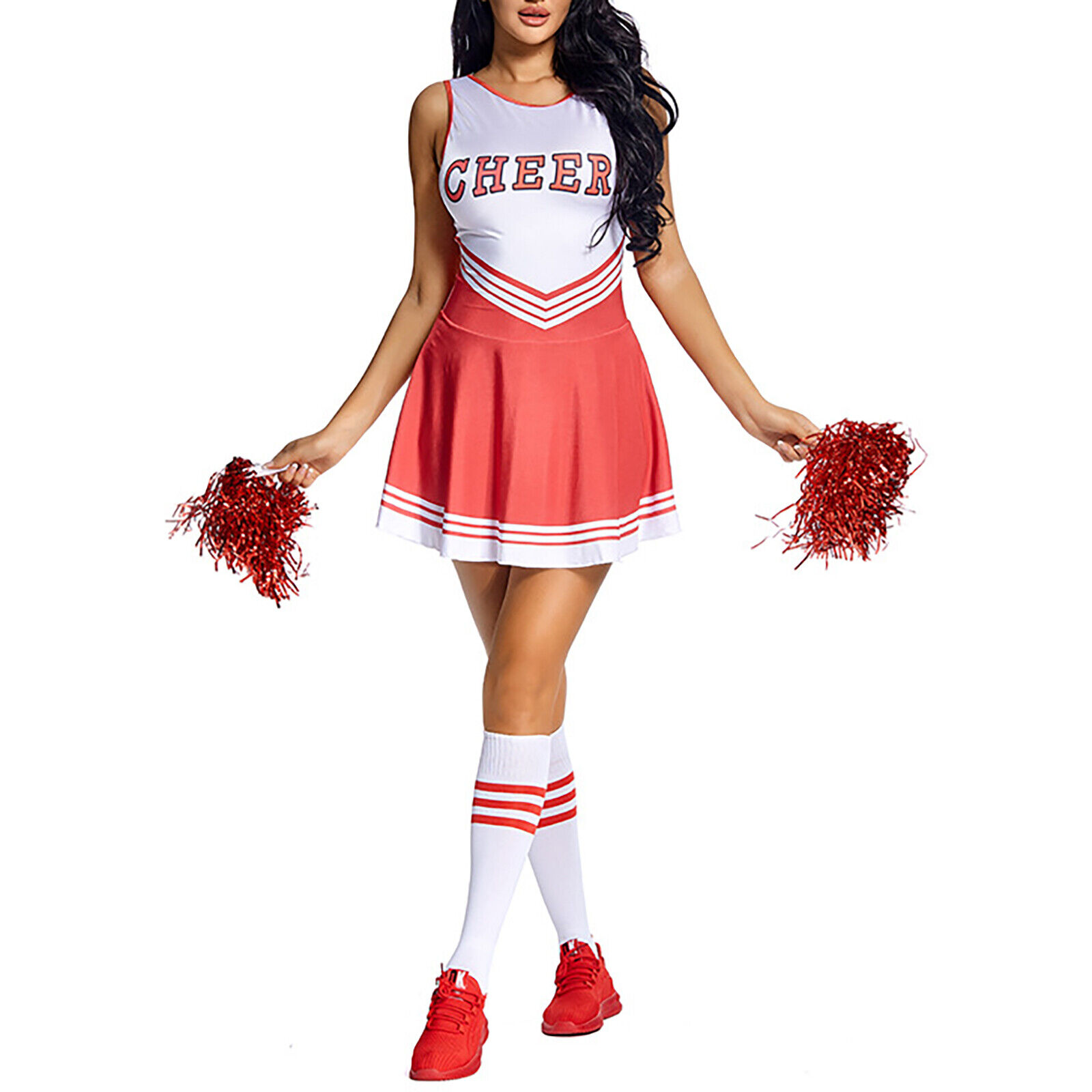 Beautiful Wholesale Varsity Girls Performance Costume Cheer Dress Cheerleading Uniforms Rhinestone Cheerleading Uniforms