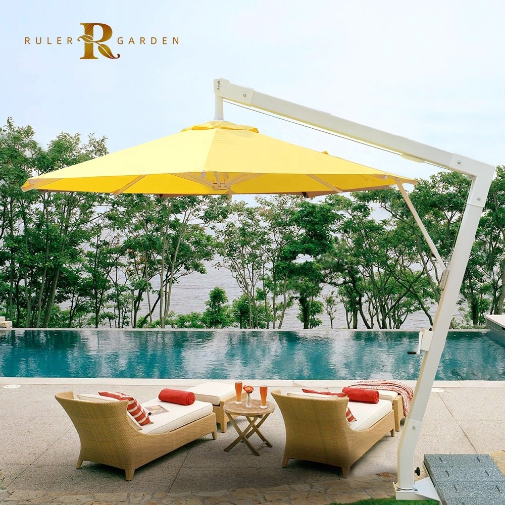 Customized Logo Outdoor Patio Parasol Garden Cantilever Umbrella Beach Sunshade Umbrella