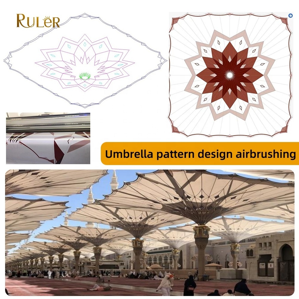 Outdoor furniture wholesale with led light Aluminum Flower Folding Umbrellas Outdoor Electric Tulip Umbrella