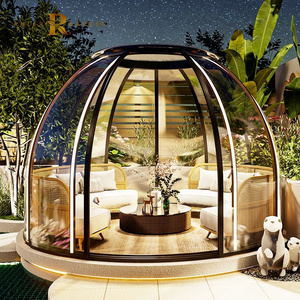 Outdoor Restaurant Dining dome house Transparent Igloo Dome house with sliding door