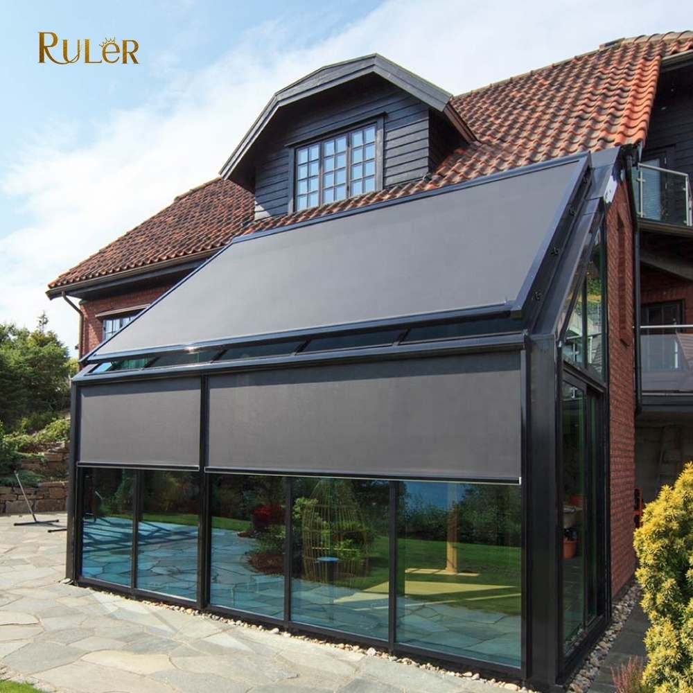 Auto awning Outdoor Home Using Electric Control Sunshade Roof Waterproof awning conservatory Motorized Retractable Awning