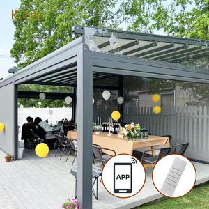 Commerical PVC Canopy Motorized Aluminum Pergola Waterproof Retractable Roof Awning