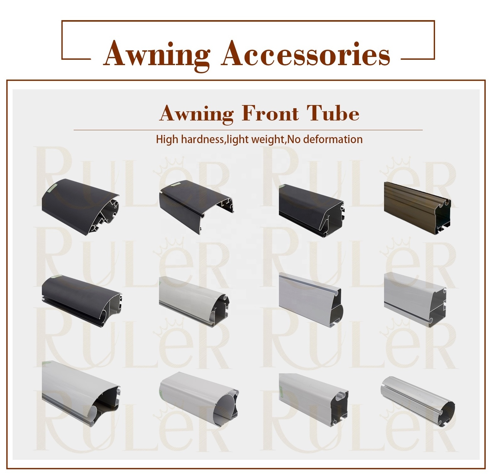 Foshan Factory Different size Folding Awning Part Aluminum Retractable cassette Awning arm