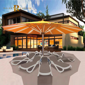 Sunshade waterproof large strong wind proof high quality big size restaurant events market square movable patio umbrella outdoor