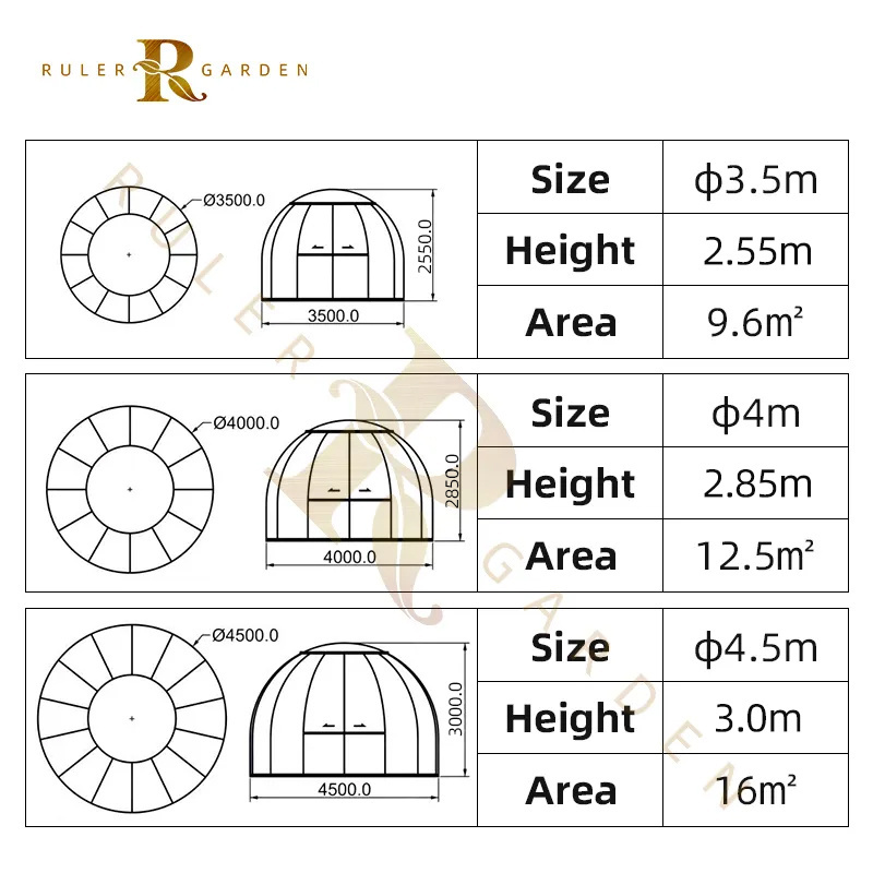 Dome tent 4 season planetarium luxury skylight bubble outdoor hotel event clear transparent tent house polycarbonate igloo dome