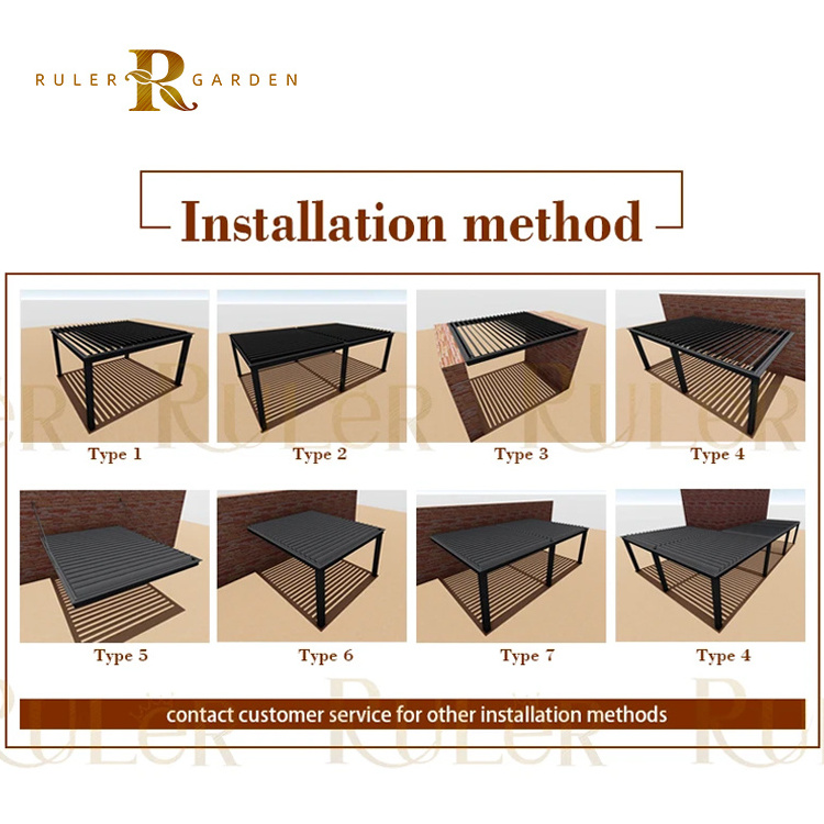 Solarium patio enclosure conservatory winter garden aluminum bioclimatic louver roof pergola glass free standing sunroom