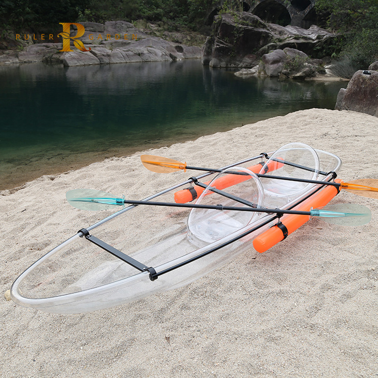 High quality water sport fishing 100% see through transparent polycarbonate kayak pc boat canoe