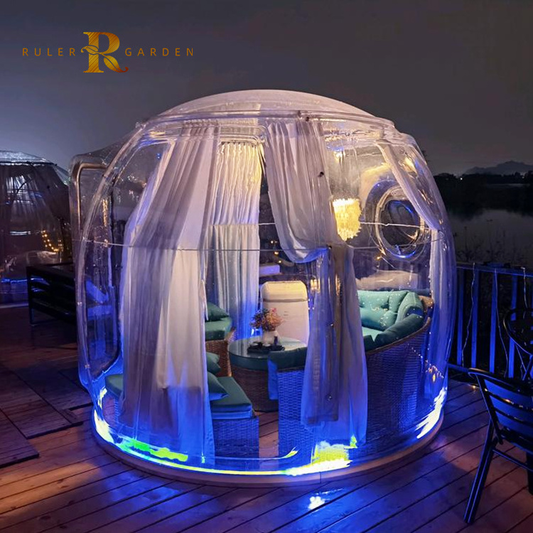 Round waterproof luxury tents house hotel resort party glamping geodesic outside globe bubble tent igloo dome