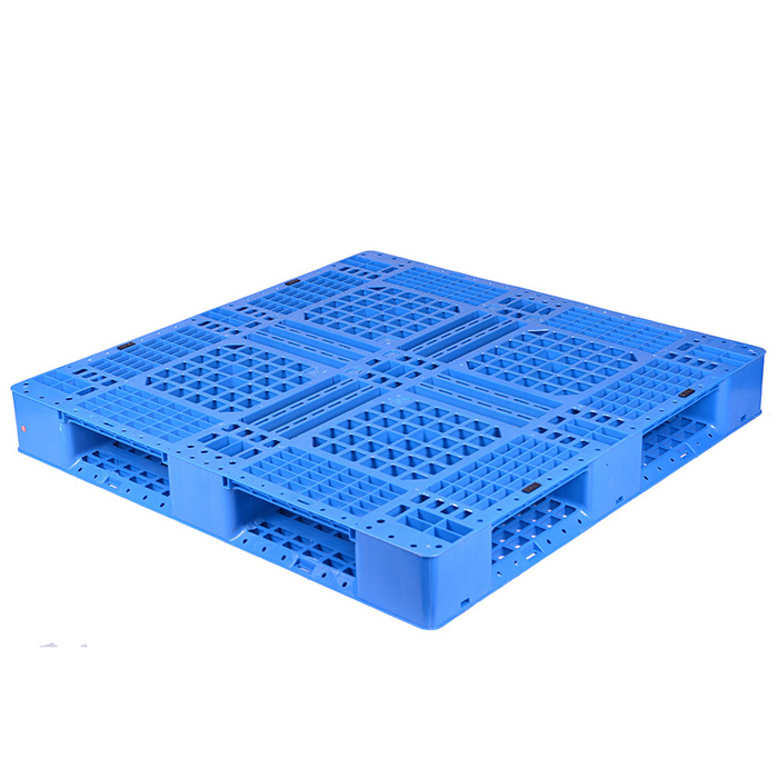 1300x1100 wholesale Pallet Prices Single Face Plastic Blue Style hdpe china Euro Plastic pallet for sale