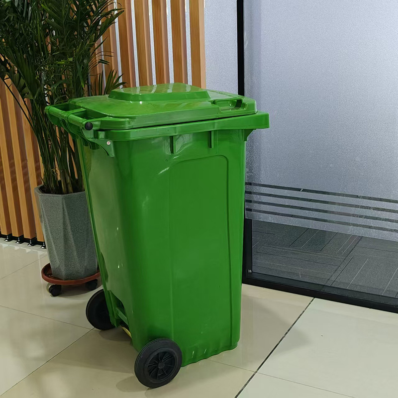 Wholesale outdoor park street kitchen wheelie bin large capacity 30L/50L/100L/120L/240L plastic trash dustbins with wheel